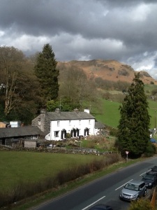 Skelwith Bridge, tonight's lodging (view from hotel)